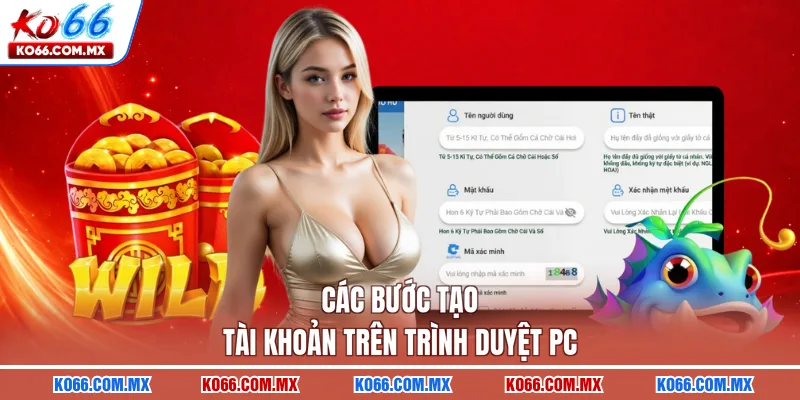 Các bước tạo tài khoản trên trình duyệt PC